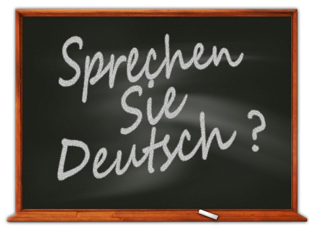 Chalk board with the German sentence Sprechen Sie Deutsch?